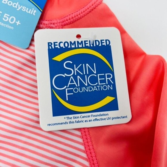 Infant Swim Bodysuit UPF 50+ Sun Protection Pink Stripped 18-24 months NWT - Picture 5 of 5